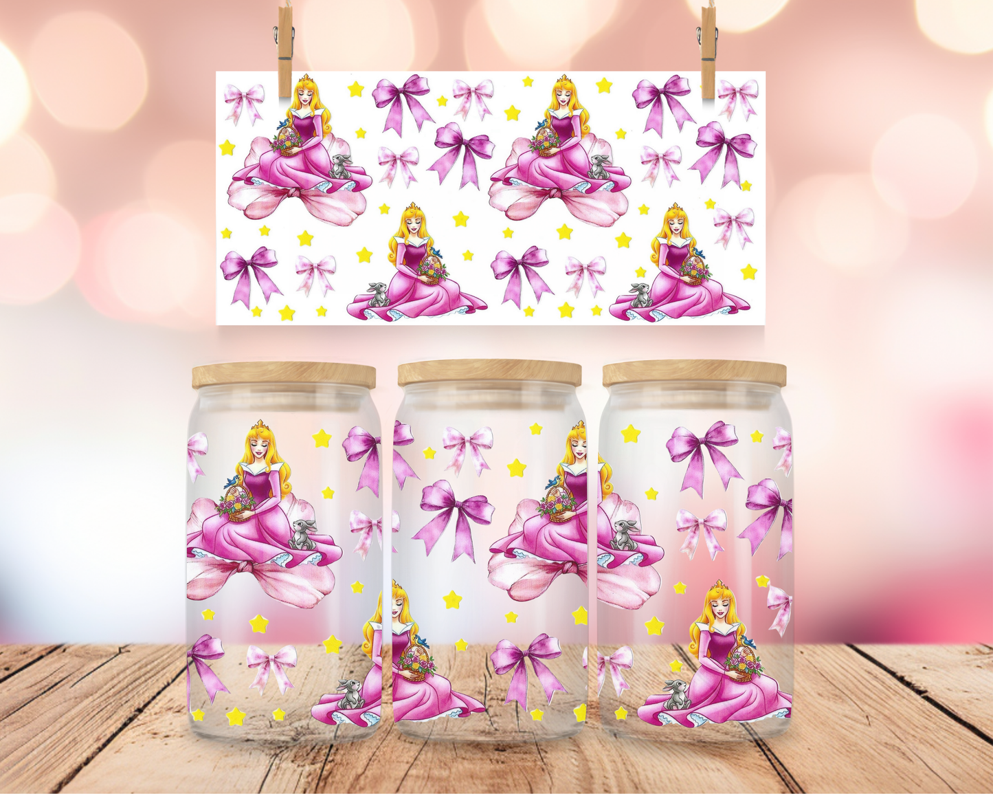 Sleeping Princess Bows 16 oz Wrap