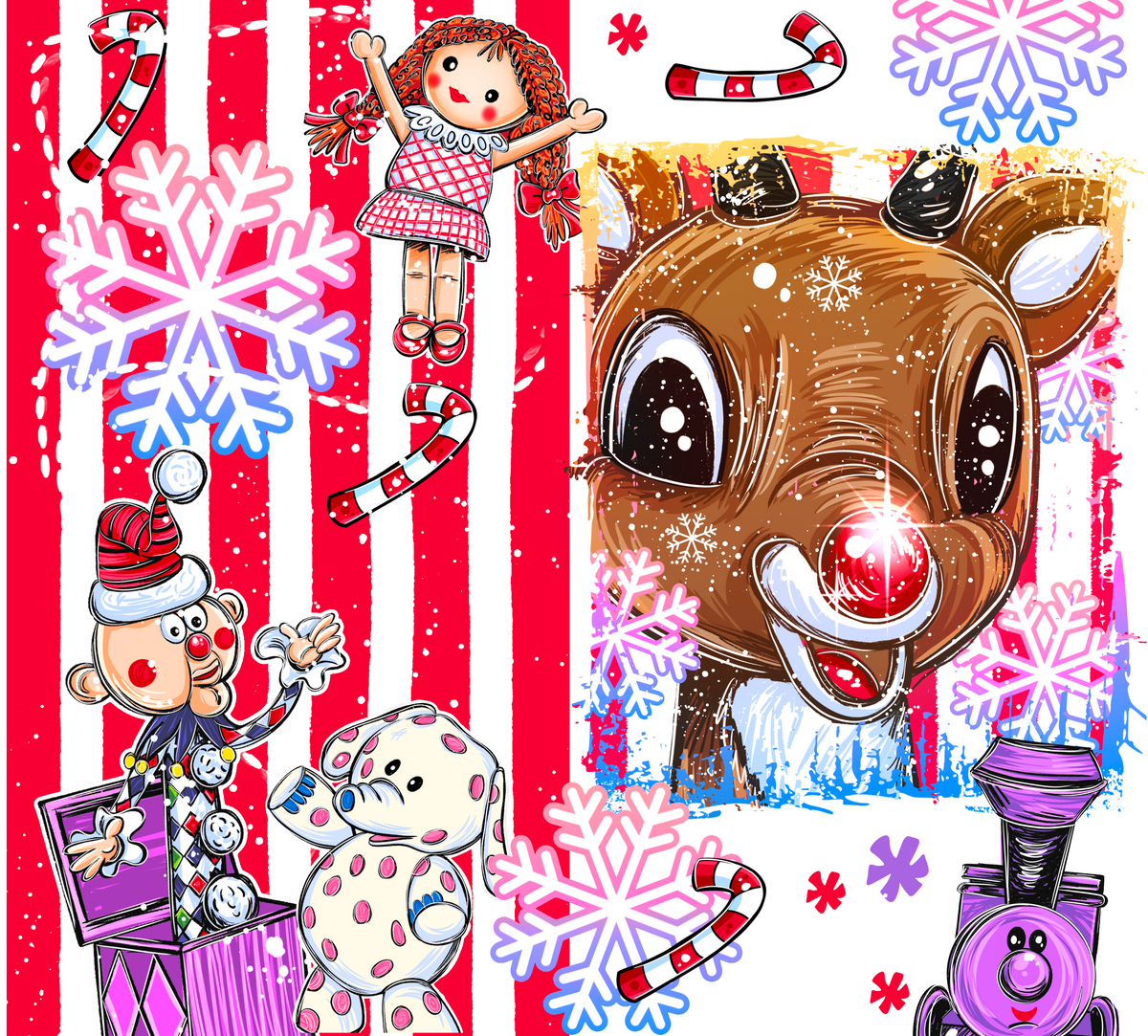 Reindeer 20 oz Wrap