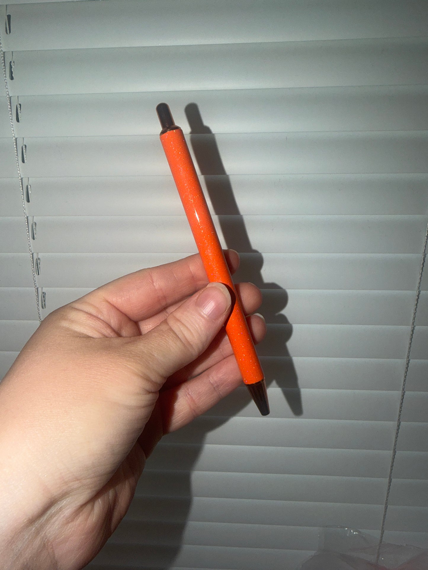 Orange Glitter Pen
