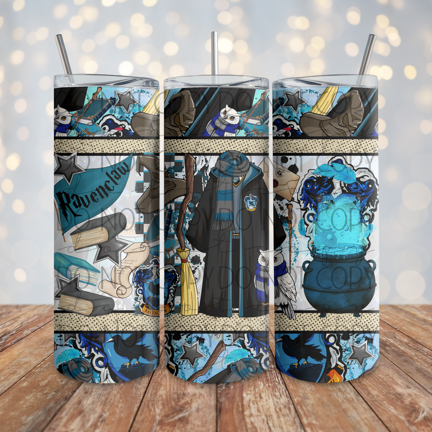 Blue Wizard House 20 oz Wrap
