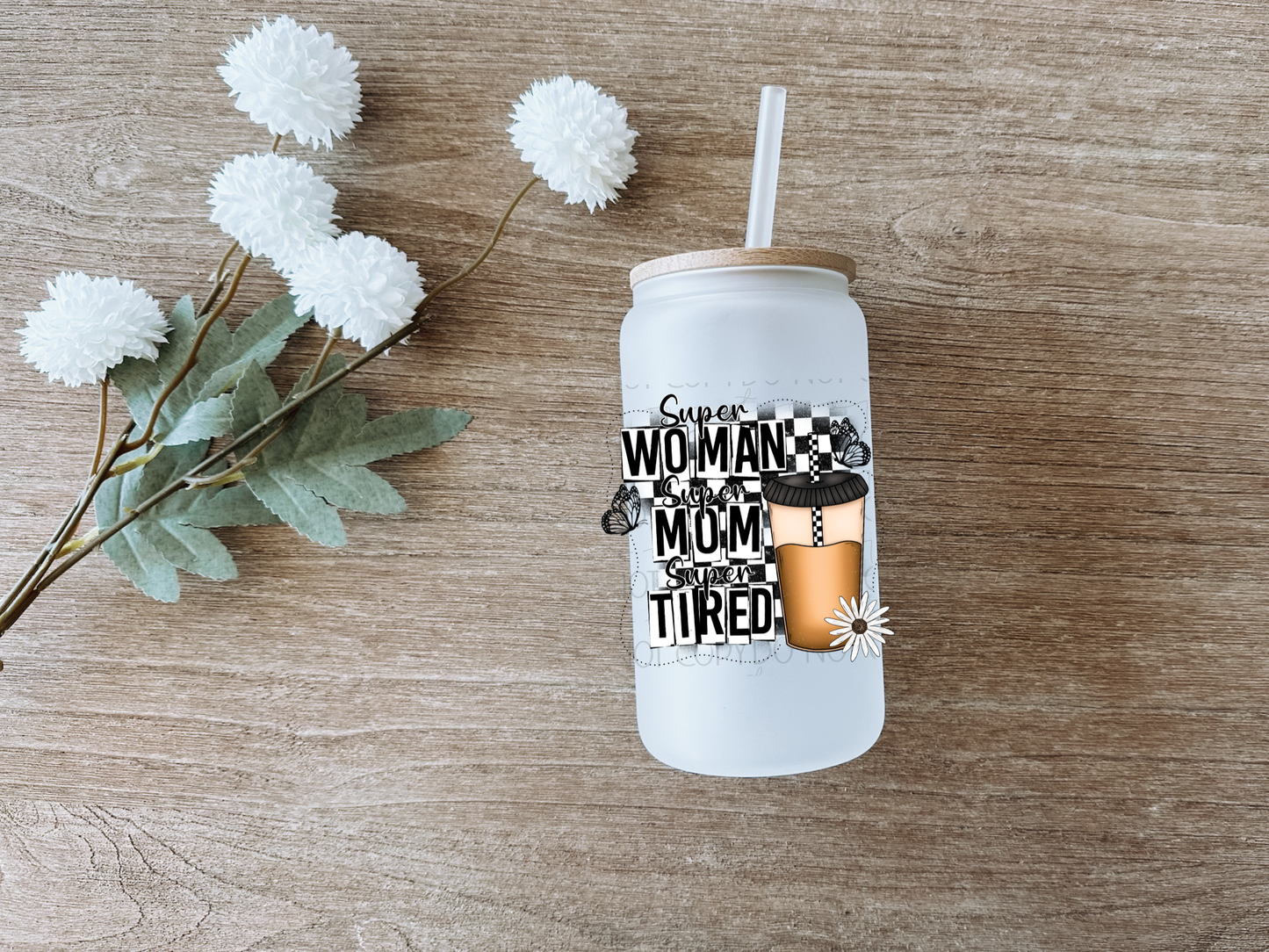 Super Woman, Mom, Tired Decal