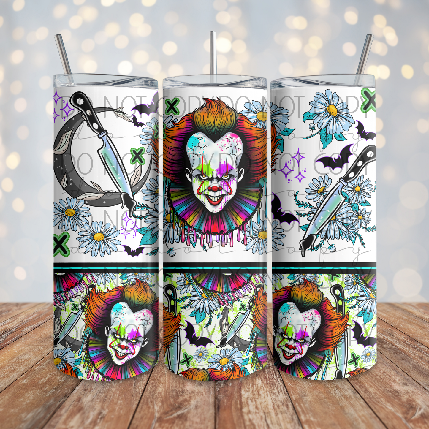Clown Horror 20 oz Wrap