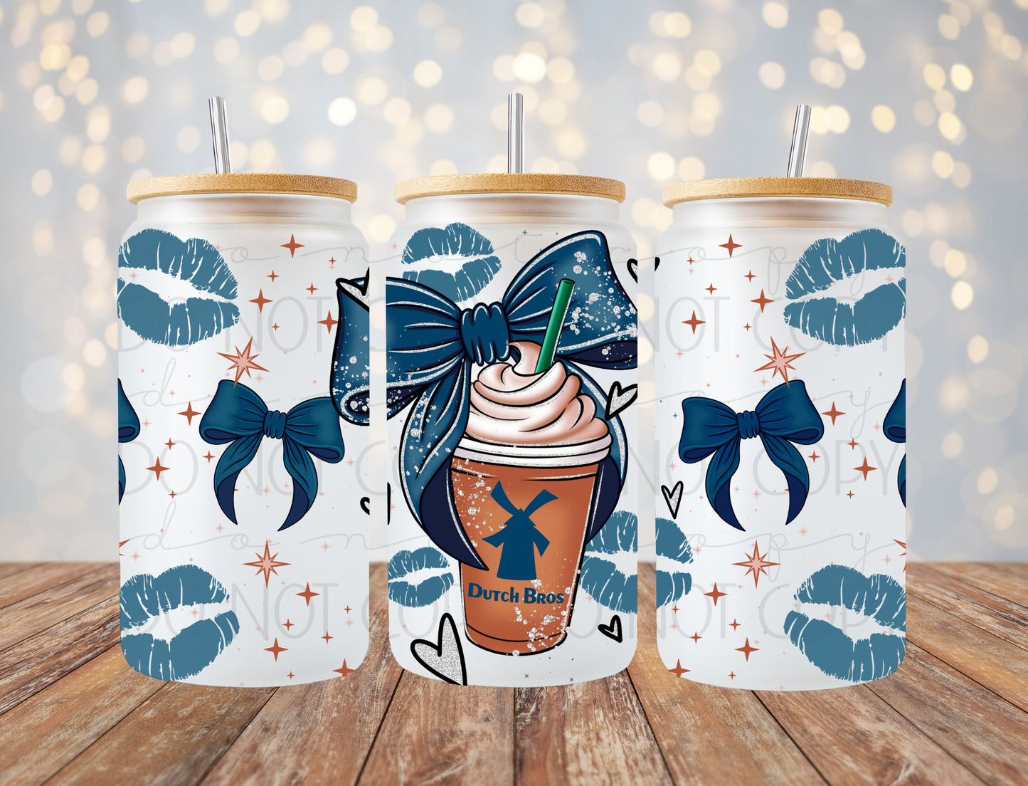 Blue Coffee 16 Oz Wrap