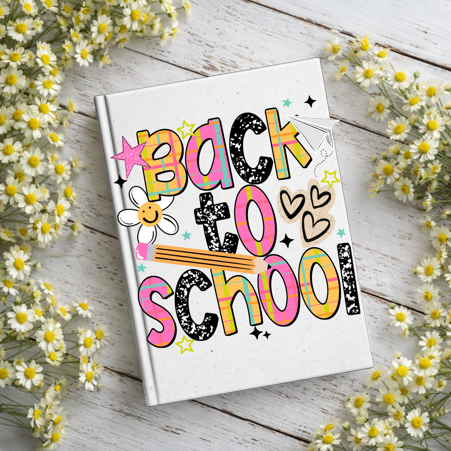 Pink Back To School Notebook Decal