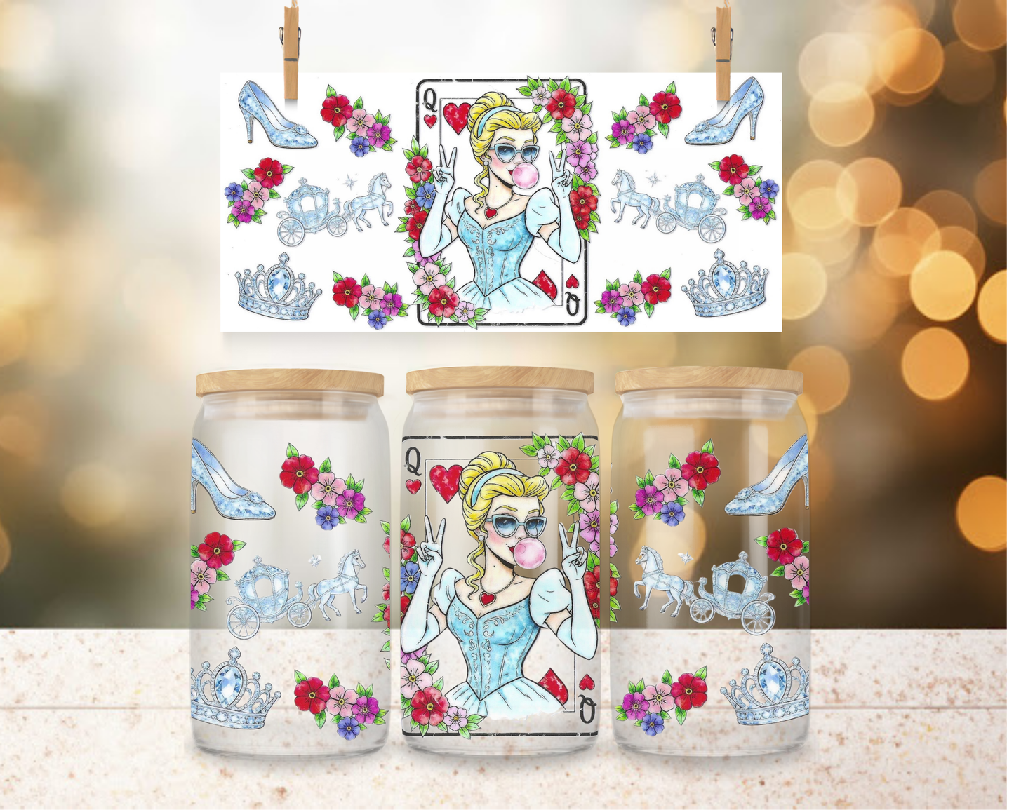 Slipper Princess Card 16 oz Wrap