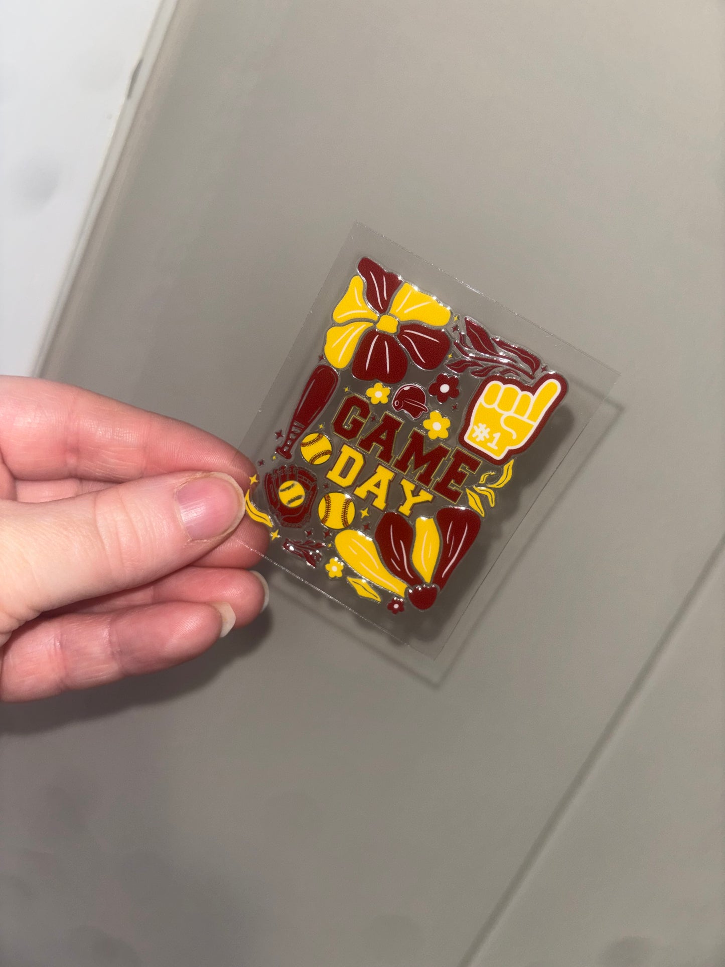 Softball Game Day Spray Decal