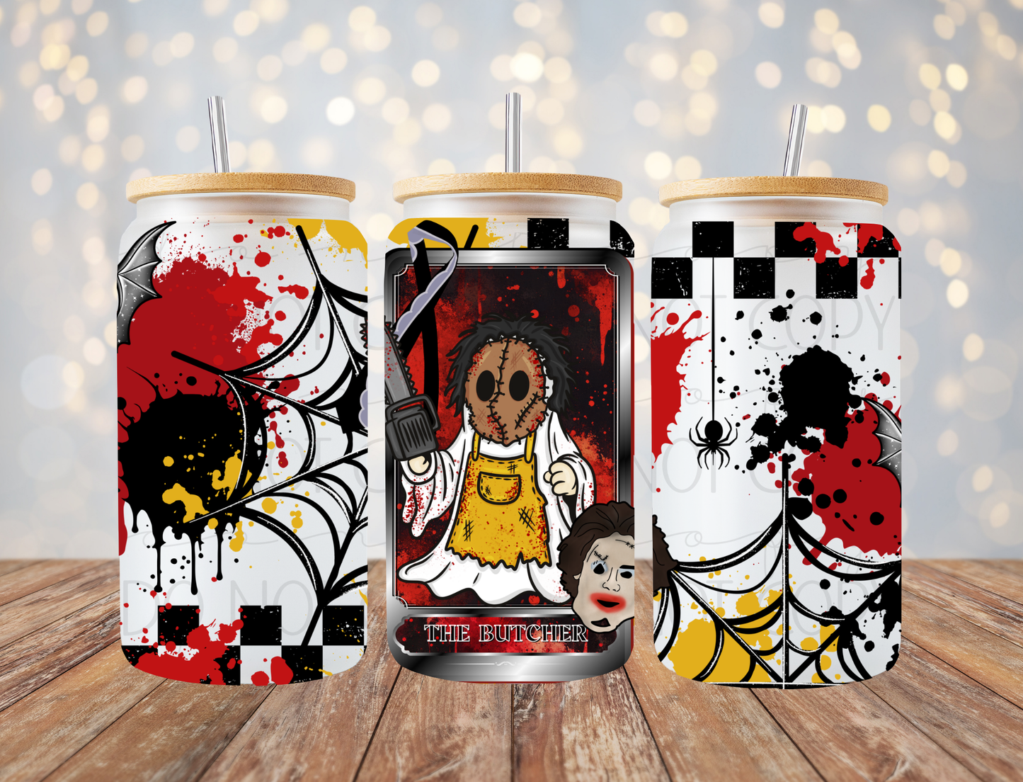 Chainsaw Horror Tarot 16 Oz Wrap