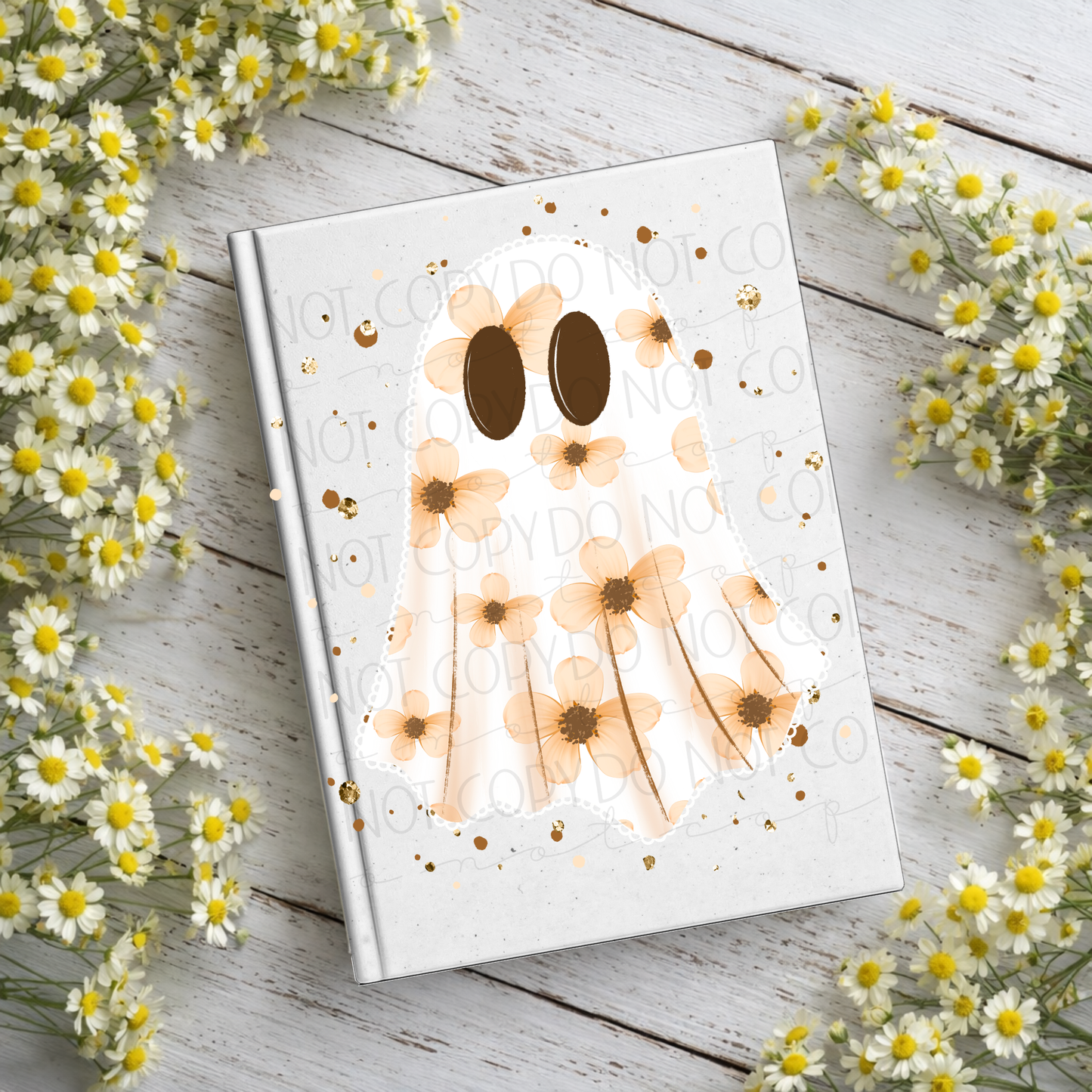 Floral Ghost Notebook Decal