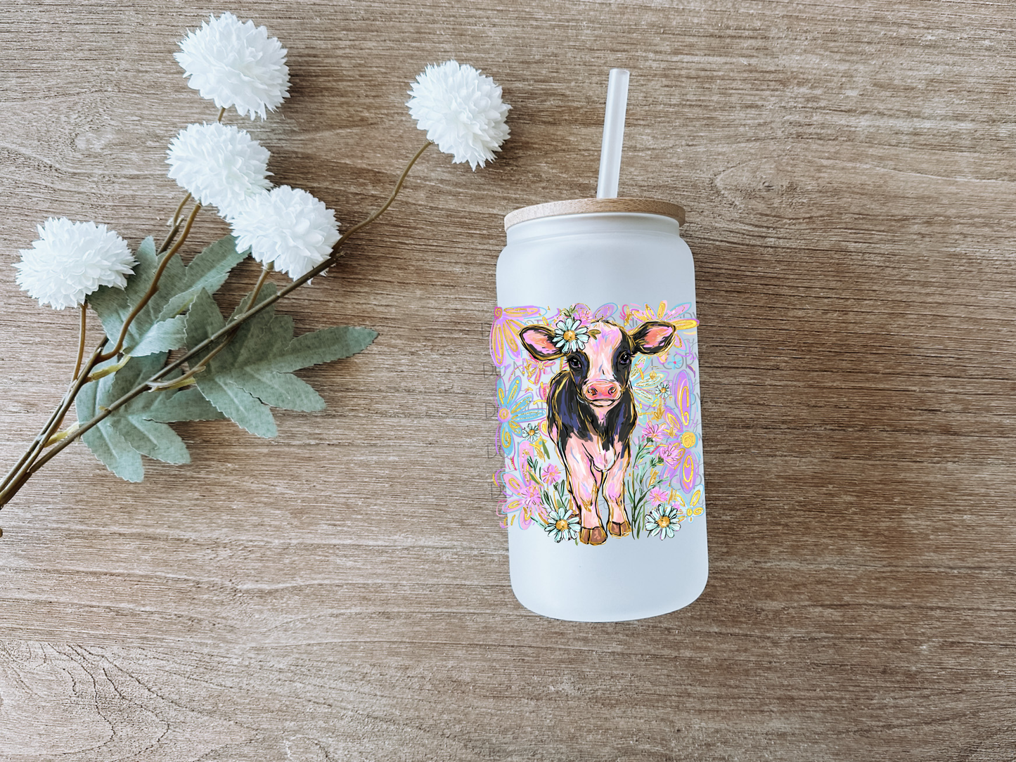 Floral Cow Decal