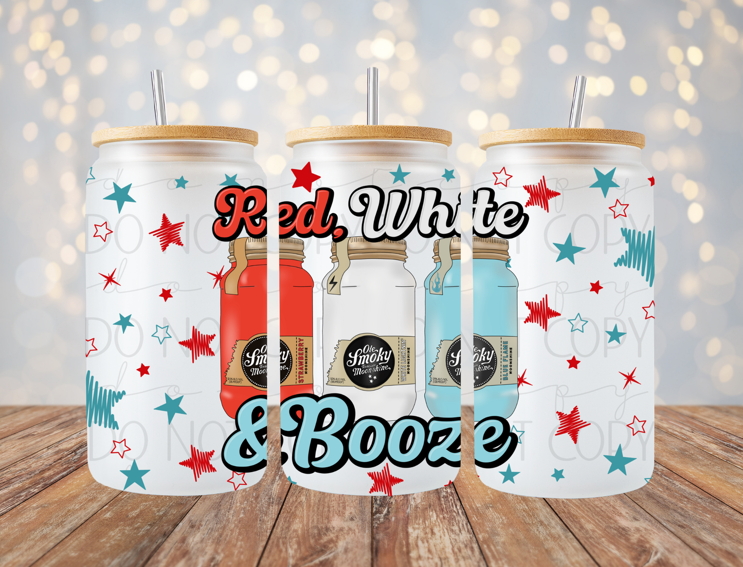 Red White & Booze 16 Oz Wrap