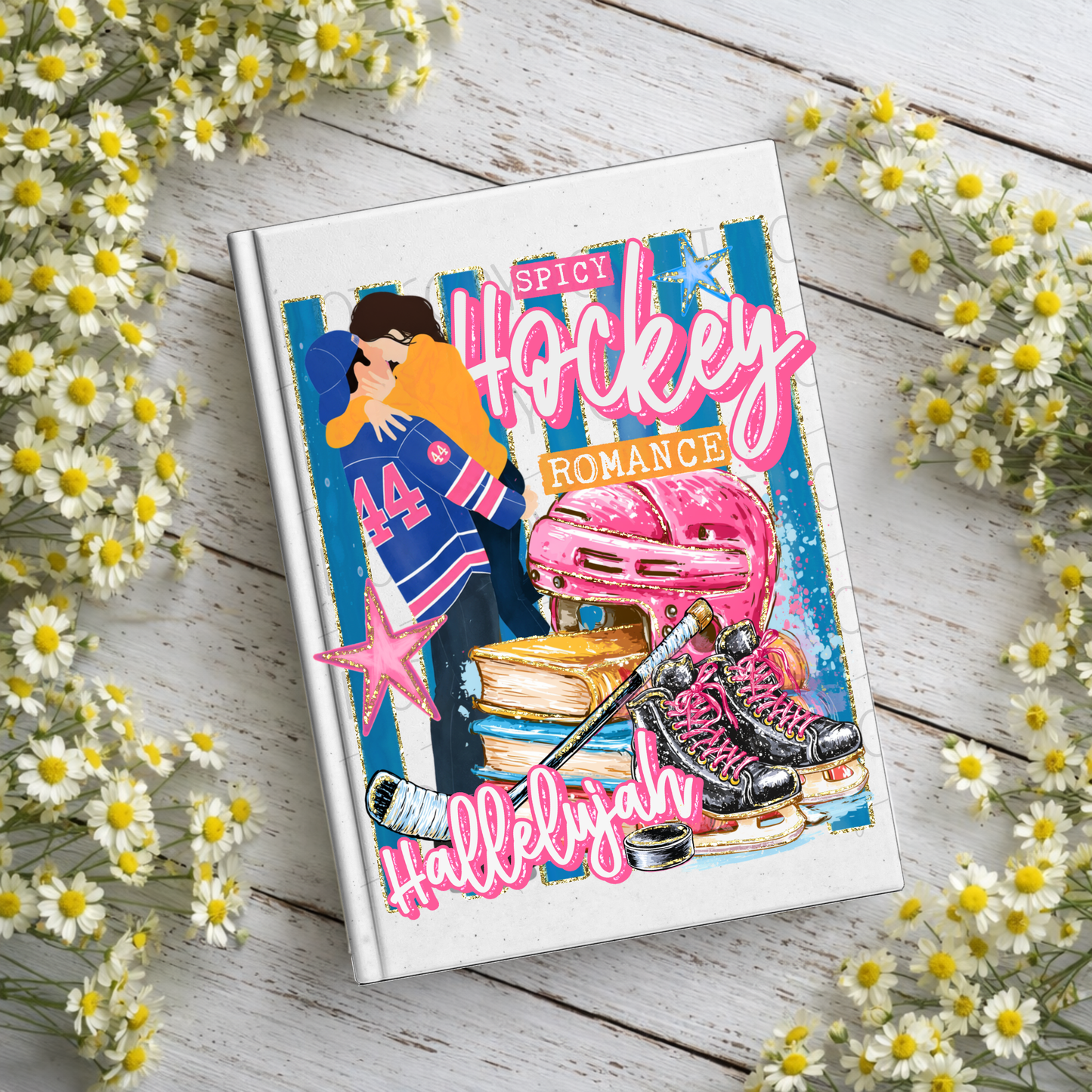 Spicy Hockey Romance Notebook Decal