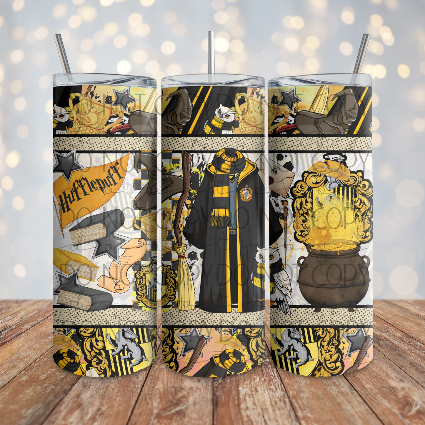 Yellow Wizard House 20 oz Wrap
