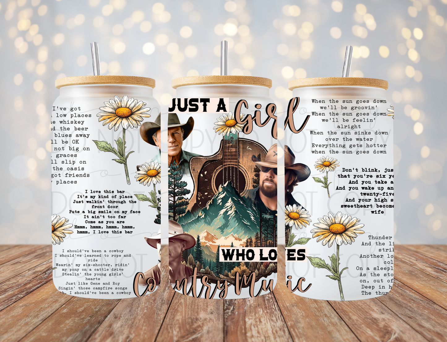 Loves Country Music 16 Oz Wrap