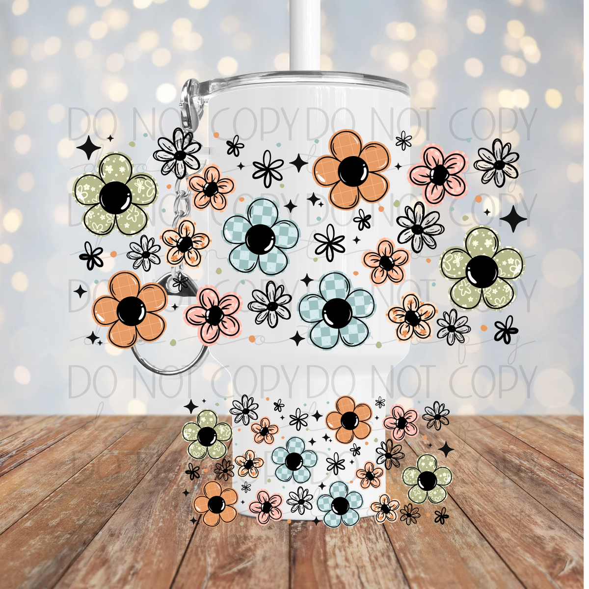 Pastel Flowers Mini Wrap