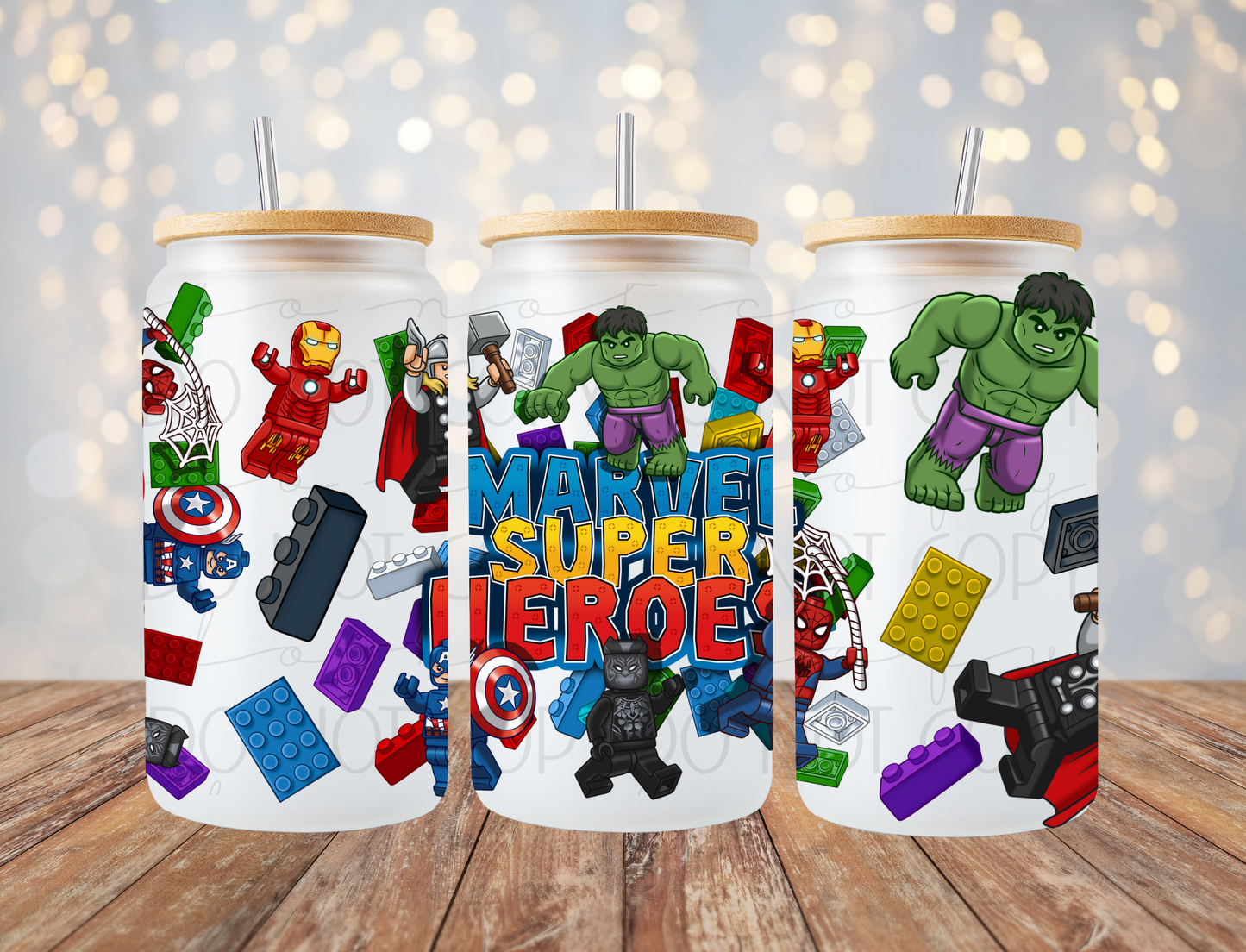 Superheroes 16 Oz Wrap