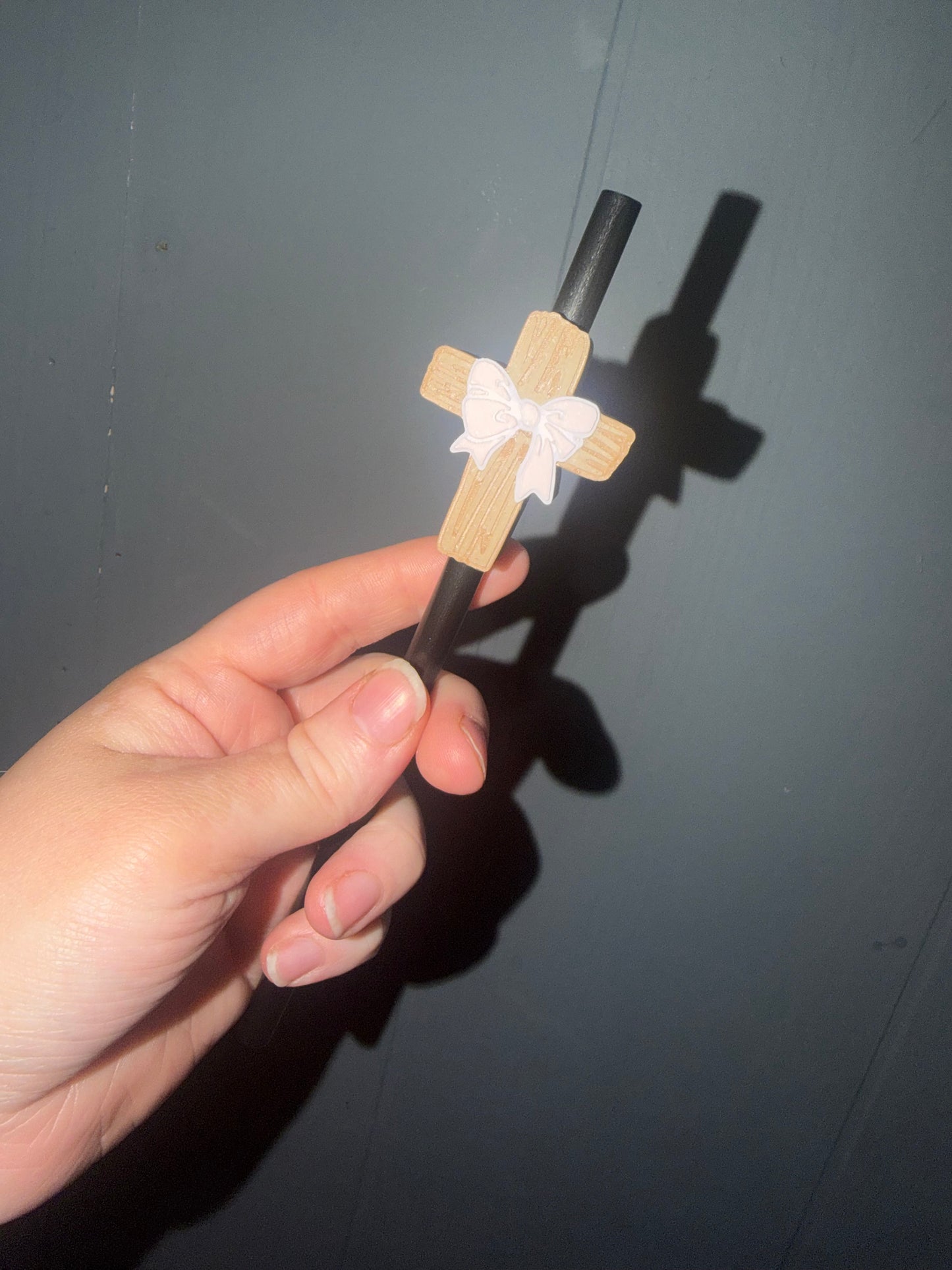 Cross 3D Straw Topper