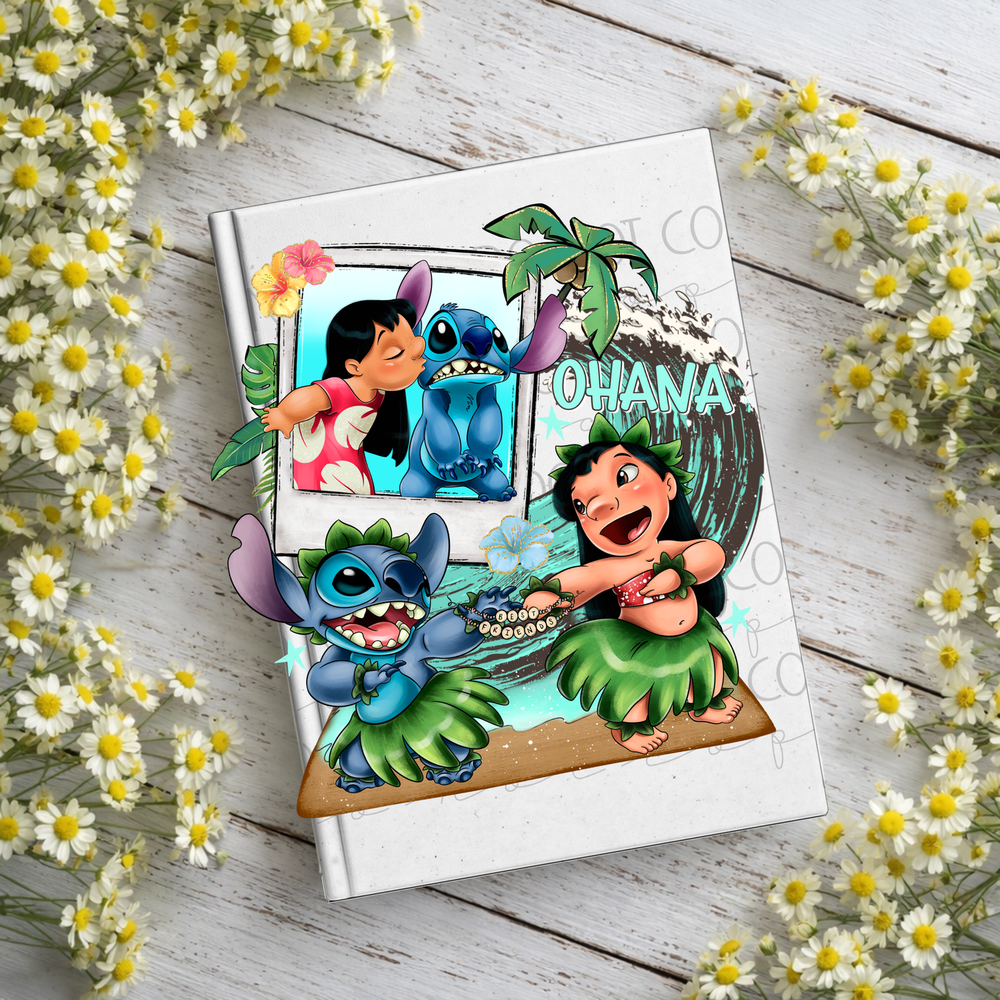 Blue Dog & Girl Notebook Decal