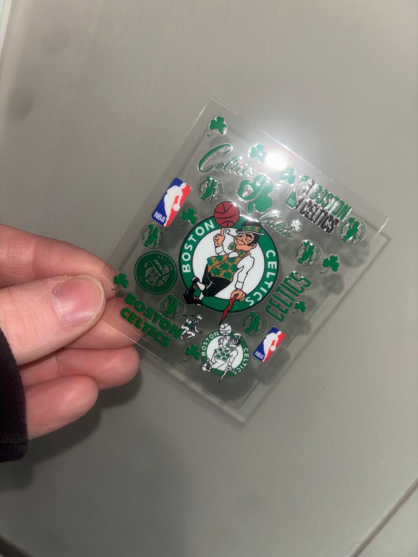Boston Basketball Spray Decal