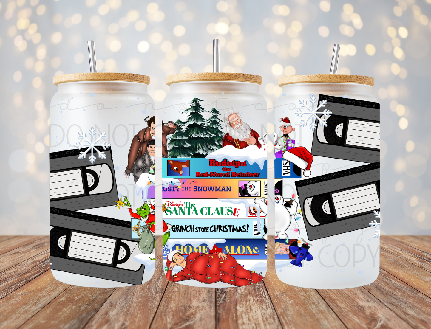 Christmas Movies 16 Oz Wrap