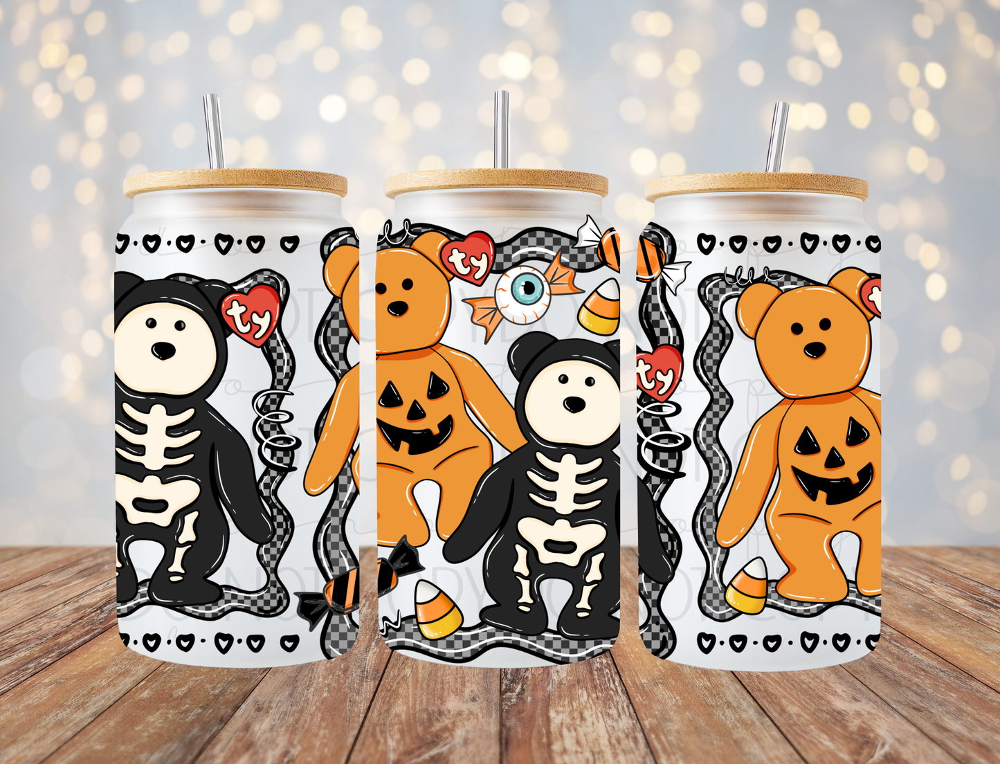 Halloween Bears 16 Oz Wrap