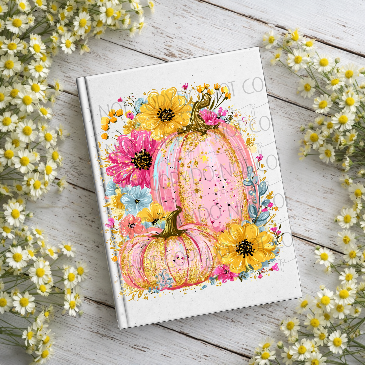 Floral Pumpkins Notebook Decal