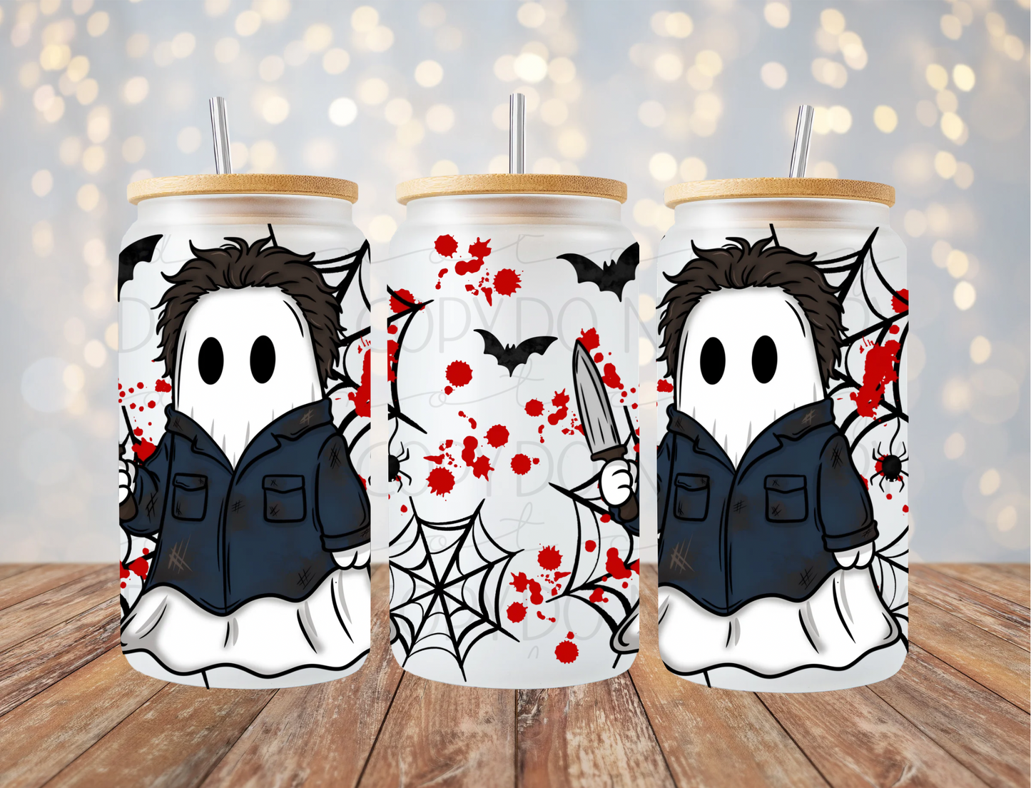 Boogeyman Horror Ghost 16 Oz Wrap