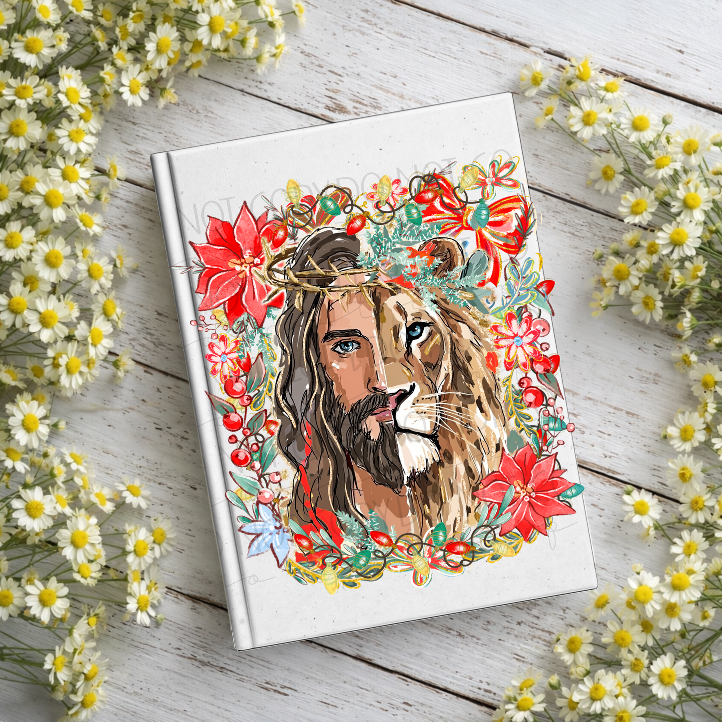 Christmas Faith Lion Notebook Decal