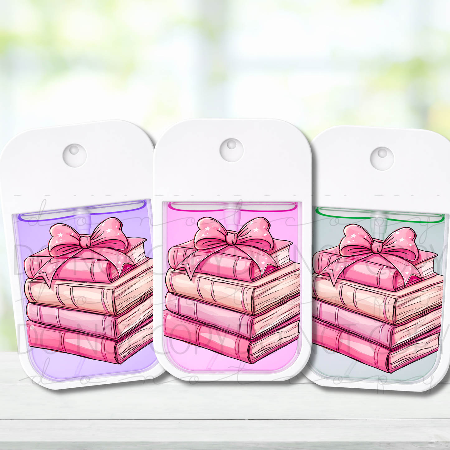 Pink Books Spray Decal