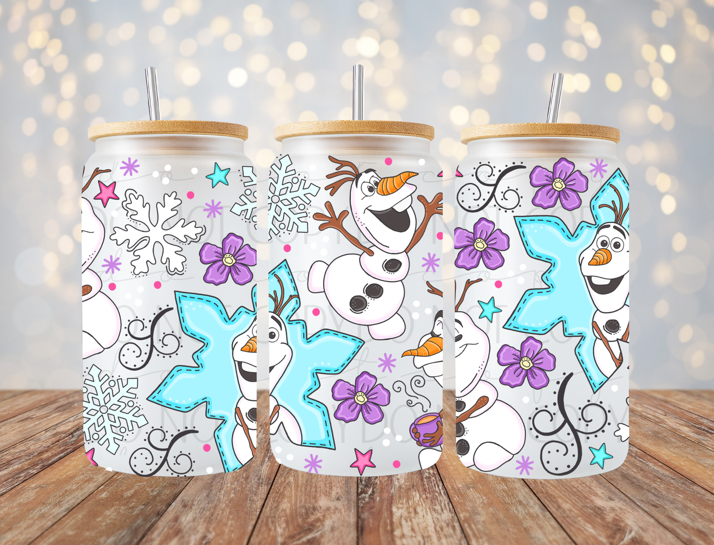 Snowman Sidekick 16 Oz Wrap