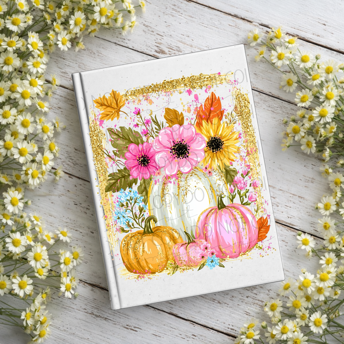 Floral Pumpkins Notebook Decal