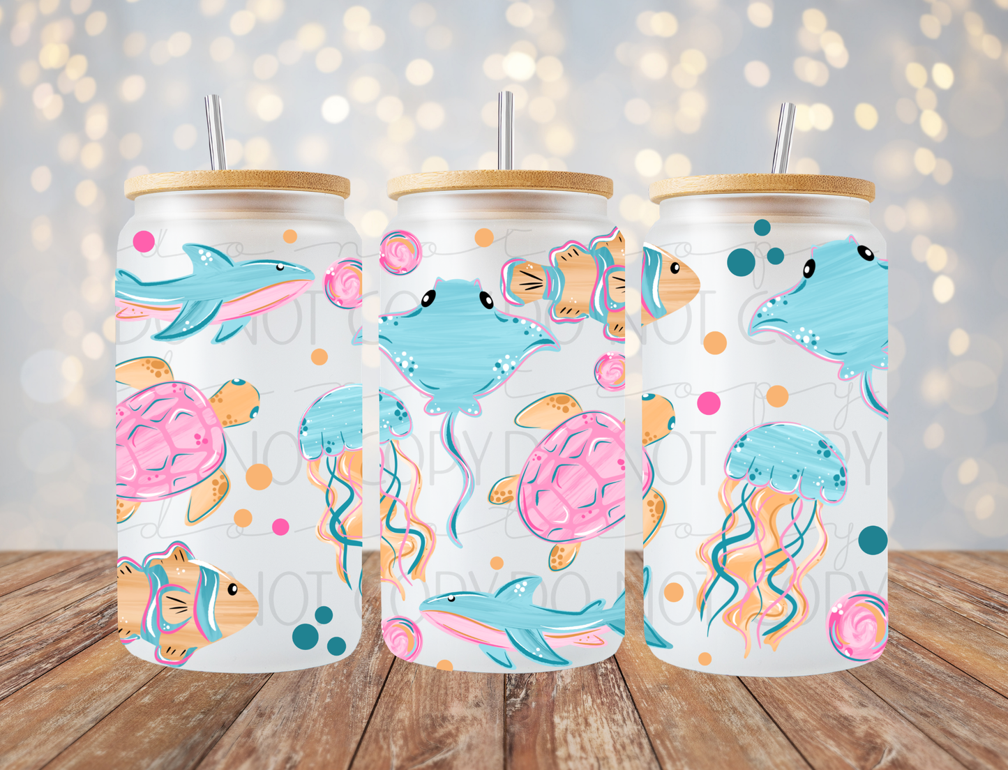 Ocean Animals 16 Oz Wrap
