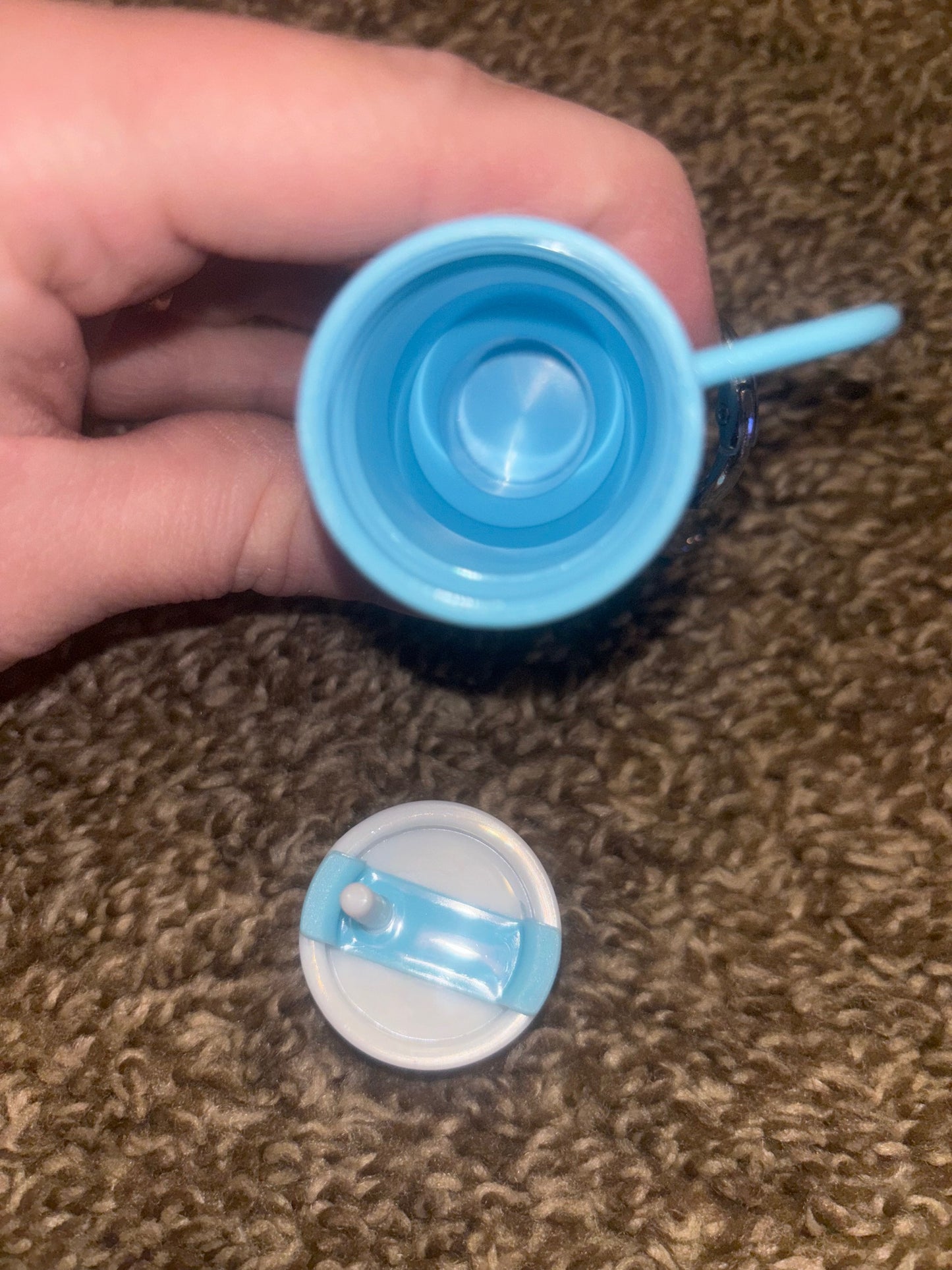 White Mini Tumbler Keychain