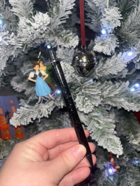 Black Glitter Pen