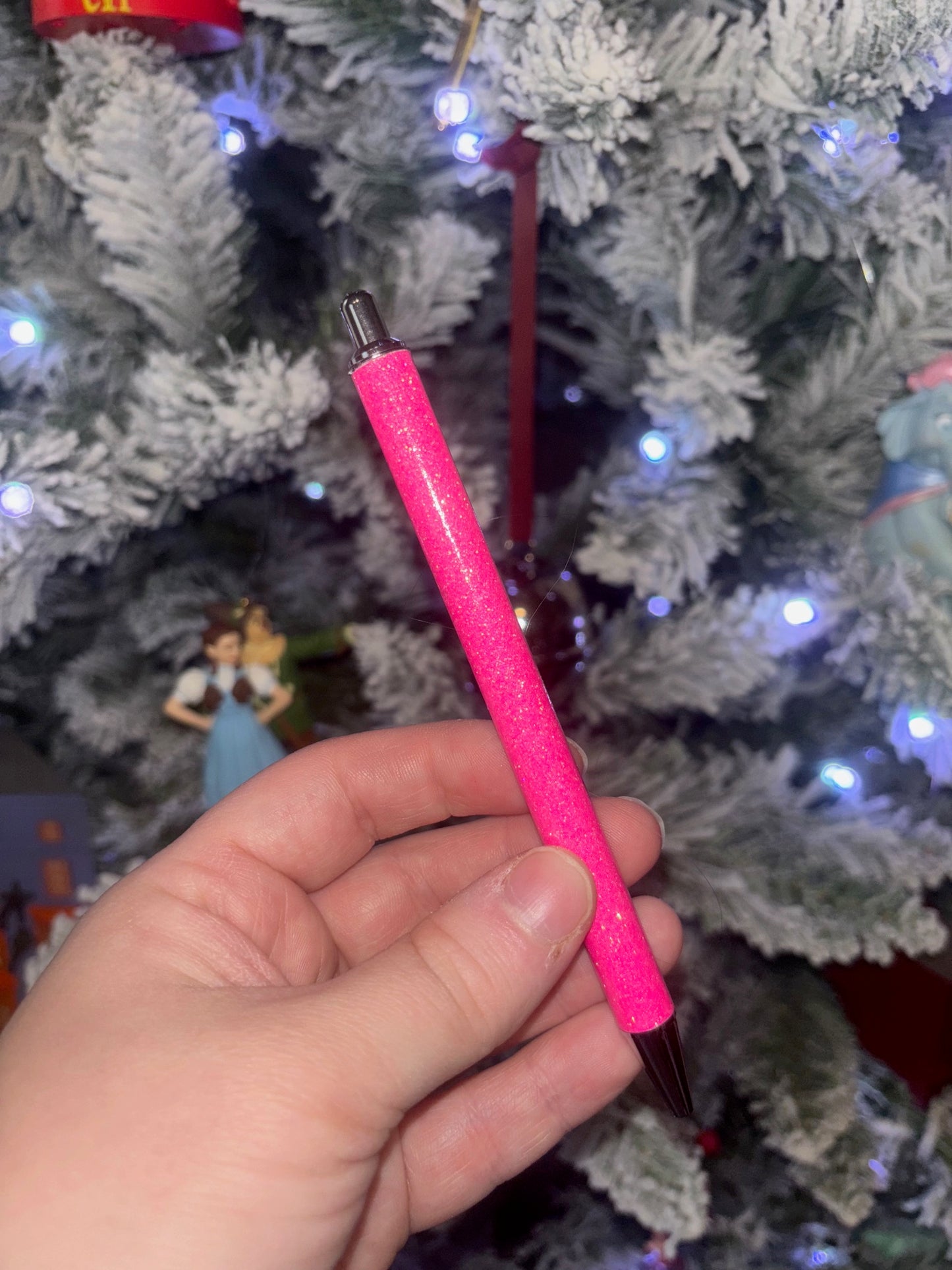 Bright Pink Glitter Pen