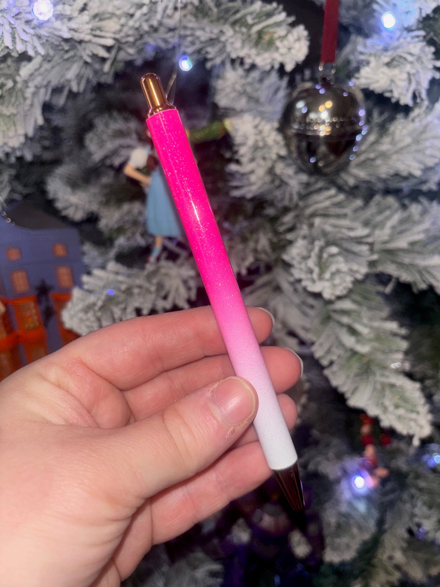 Hot Pink Ombre Glitter Pen