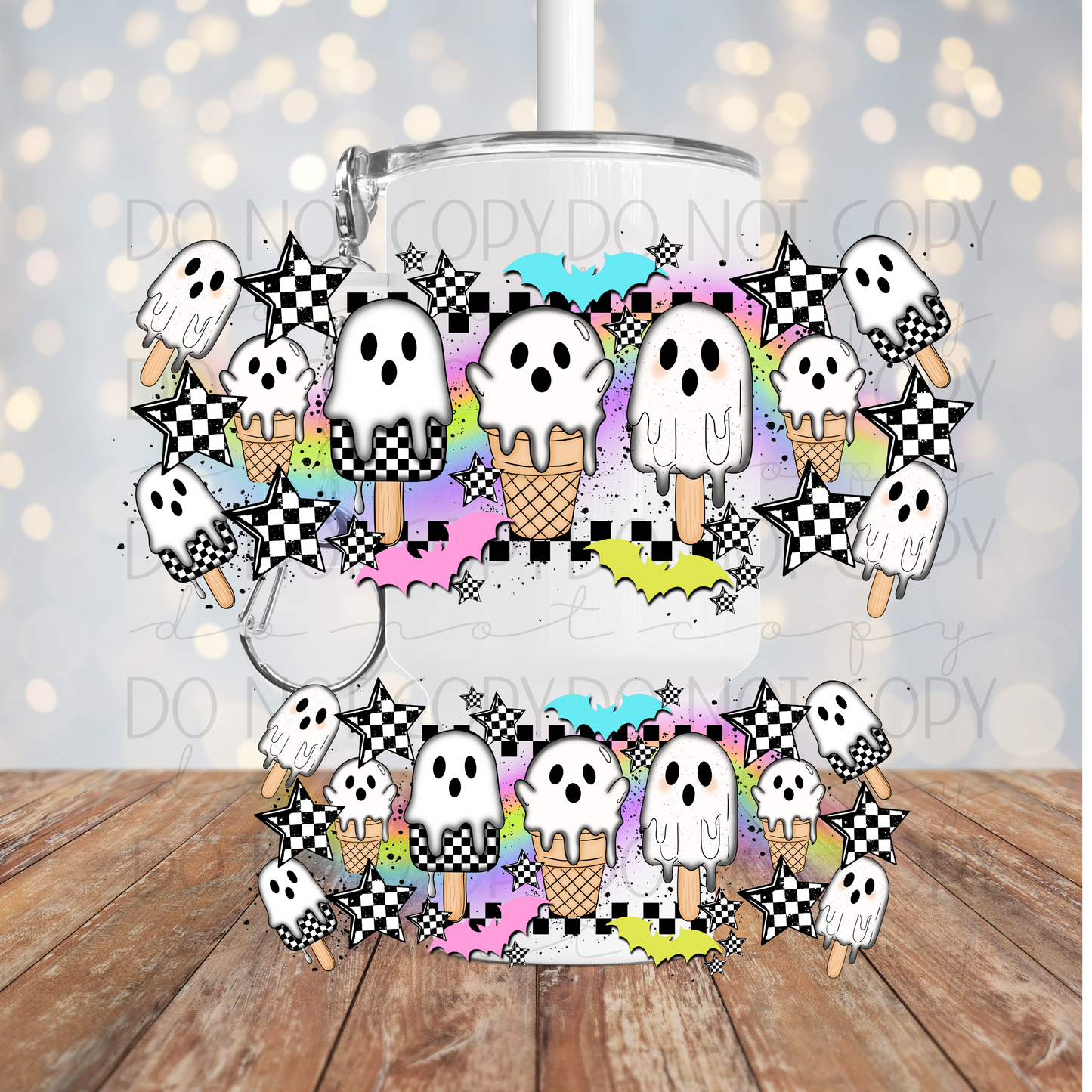 Ghost Ice Cream Mini Wrap