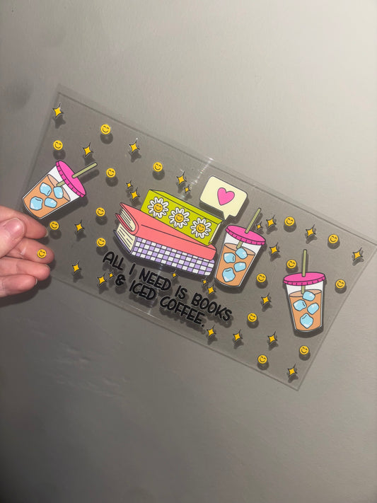 Books & Iced Coffee 16 oz