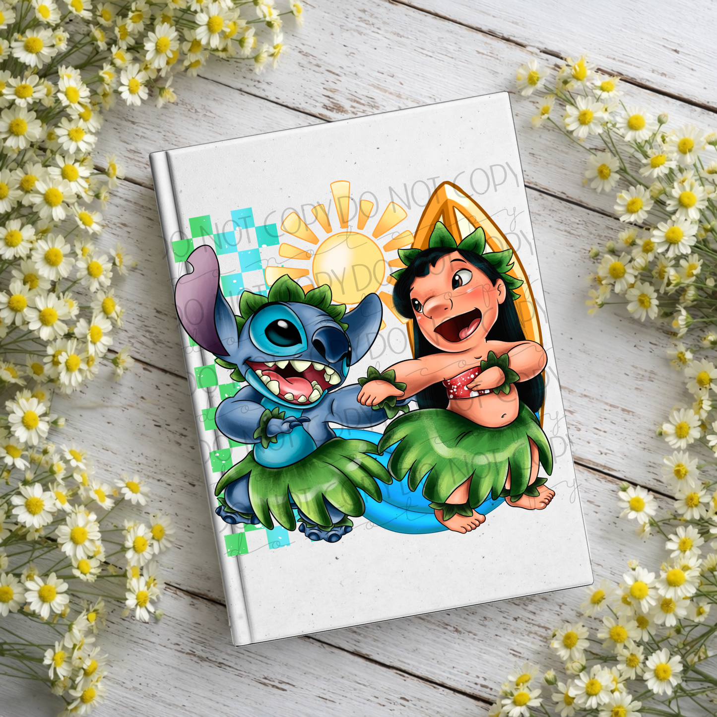 Blue Dog & Girl Notebook Decal