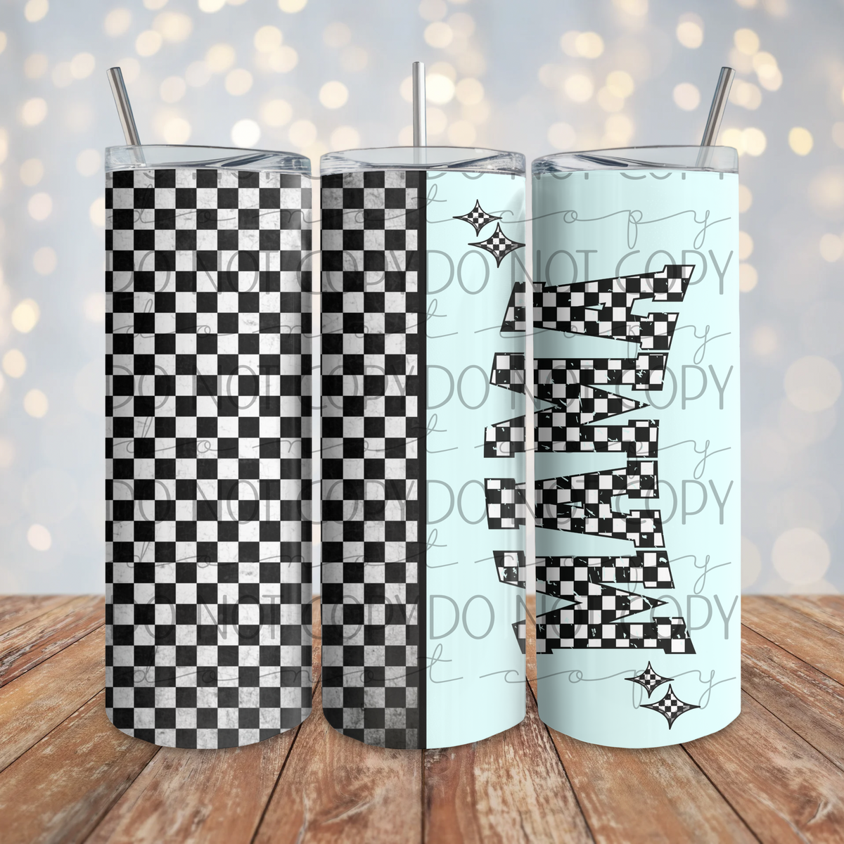 Checkered Mama 20 oz Wrap