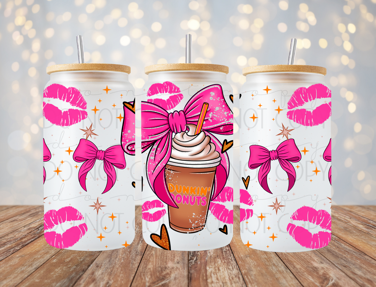 Pink Coffee 16 Oz Wrap