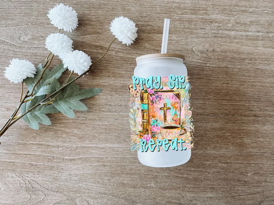 Pray Sip Repeat Decal