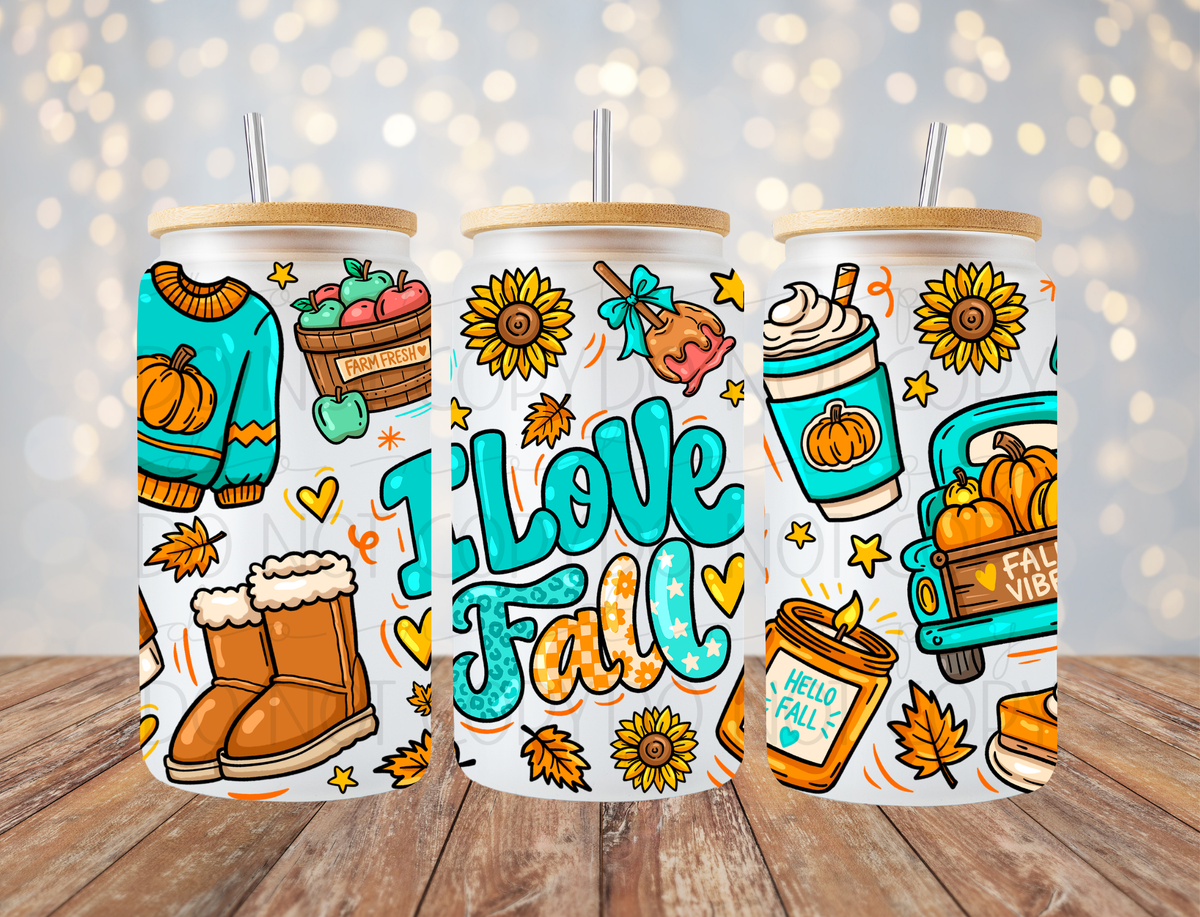 I Love Fall 16 oz Wrap