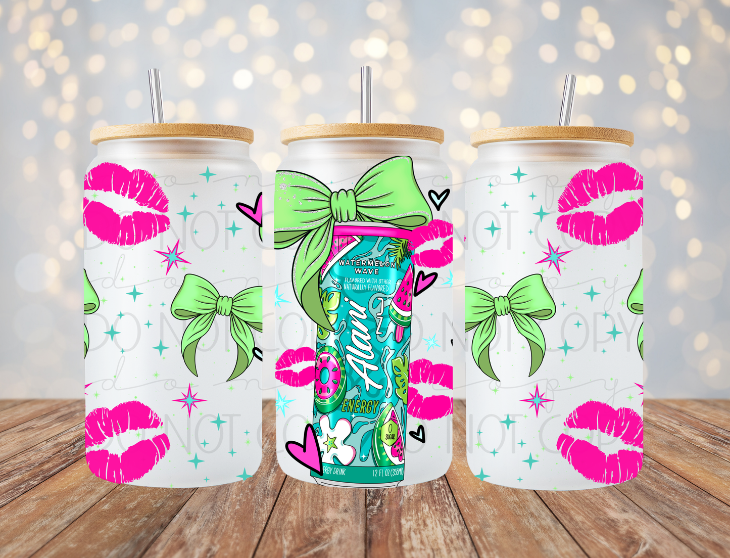 Watermelon Wave Energy Drink 16 Oz Wrap