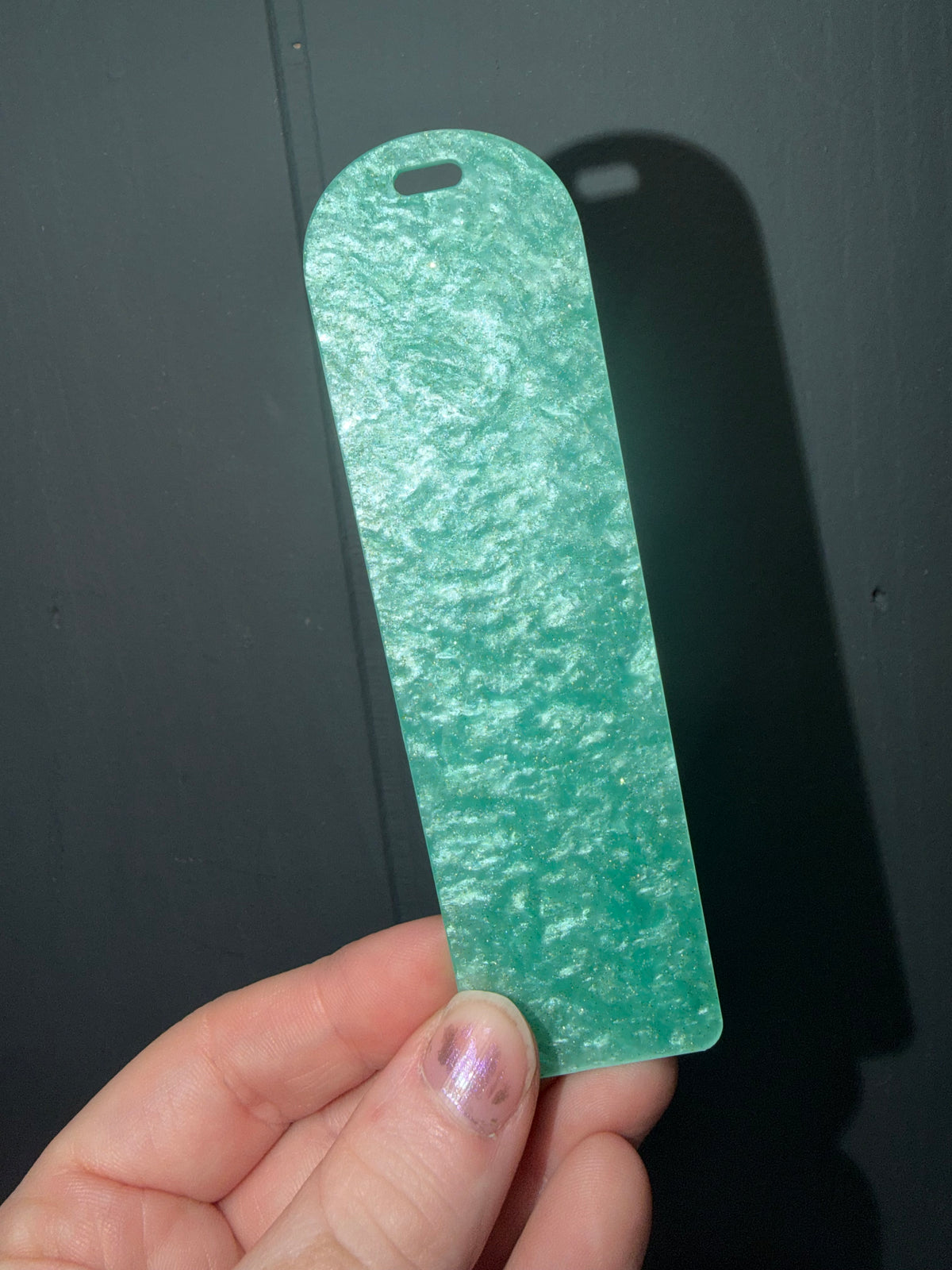 Seafoam Glitter Bookmark