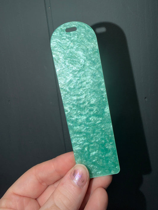 Seafoam Glitter Bookmark