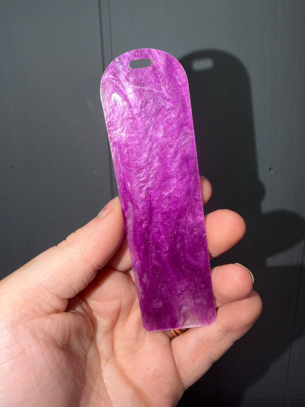 Purple Glitter Bookmark