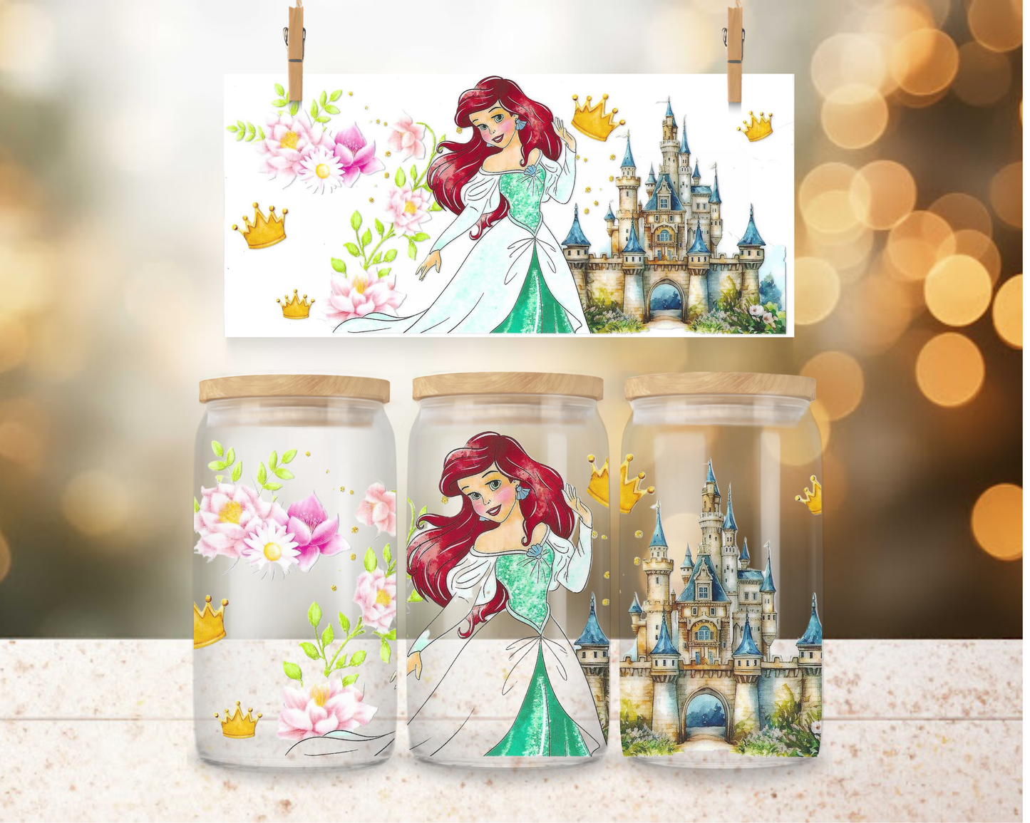 Mermaid Princess Castle 16 oz Wrap