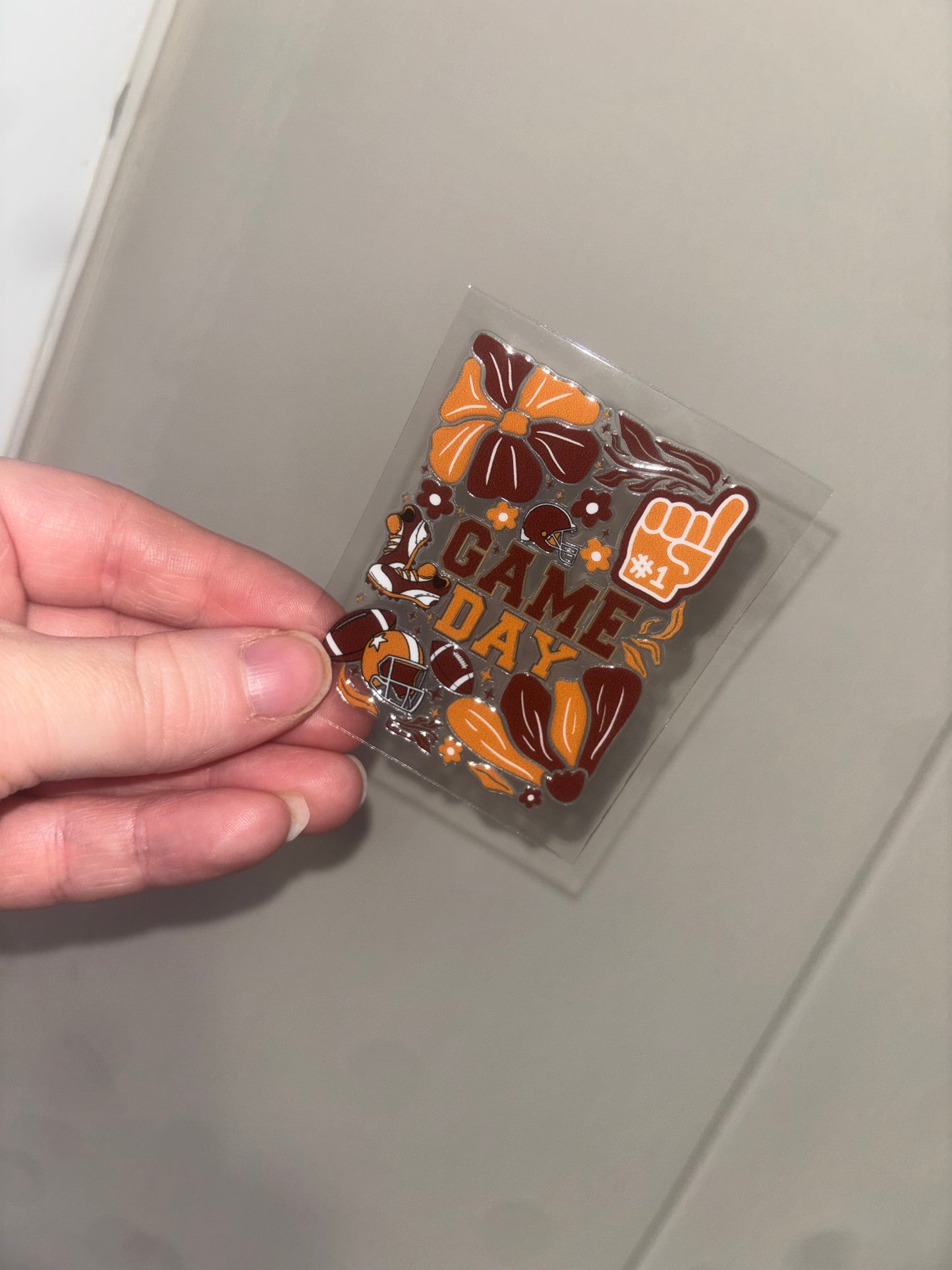 Football Game Day Spray Decal