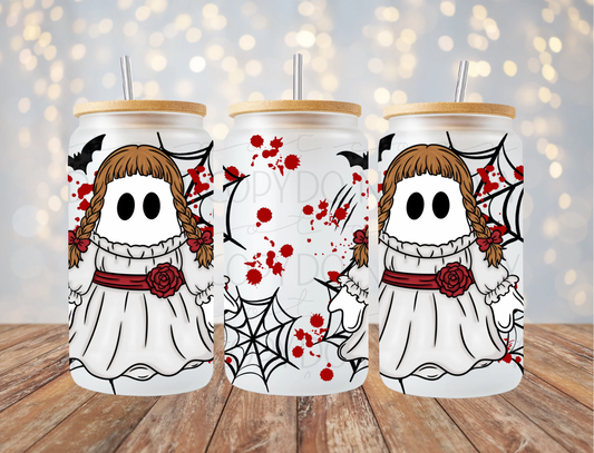 Girl Doll Horror Ghost 16 Oz Wrap