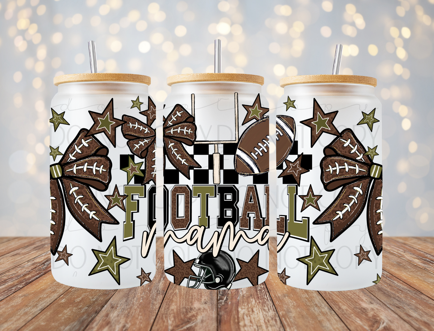 Football Mama 16 Oz Wrap
